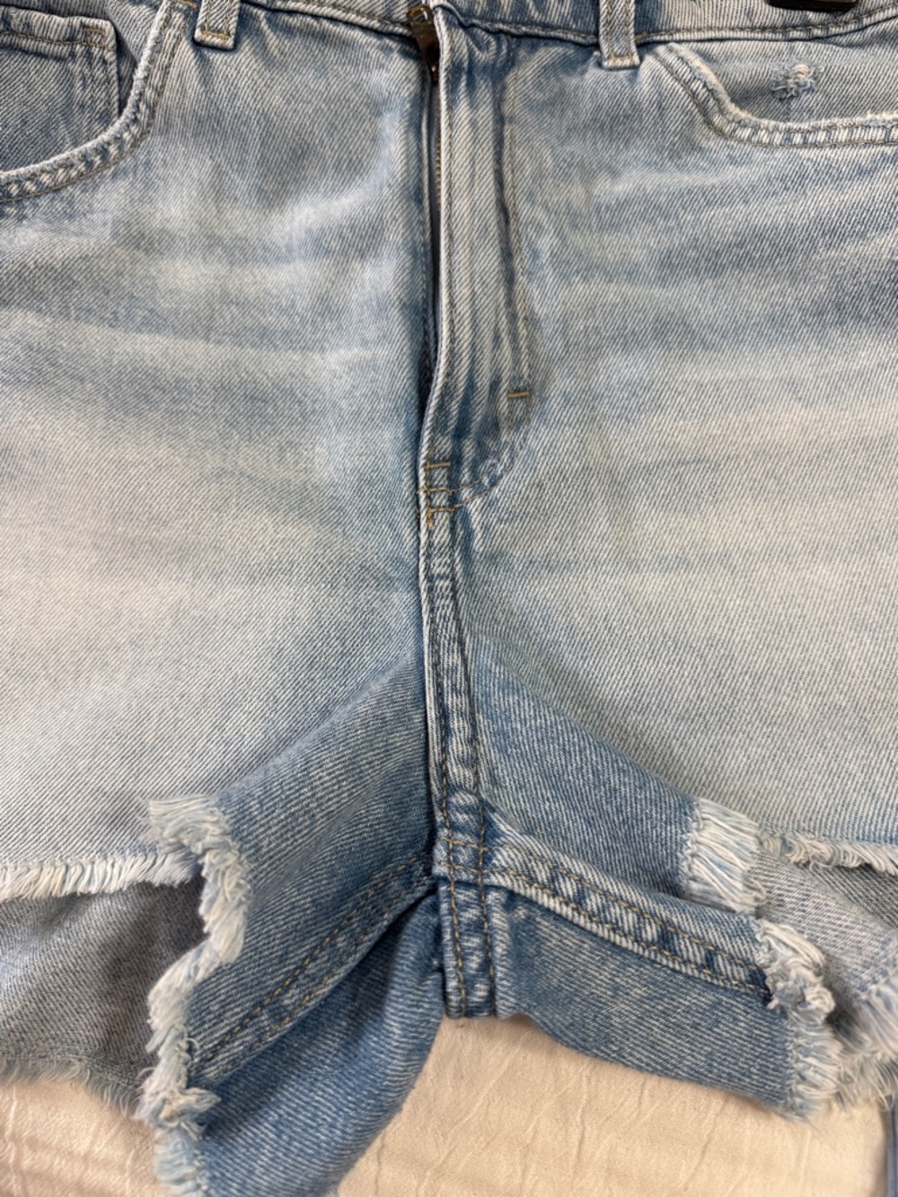 H&M Light Blue Distressed Denim Shorts - Picture 5 of 5